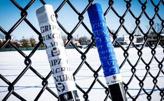 blue hockey stick tape and white hockey stick tape