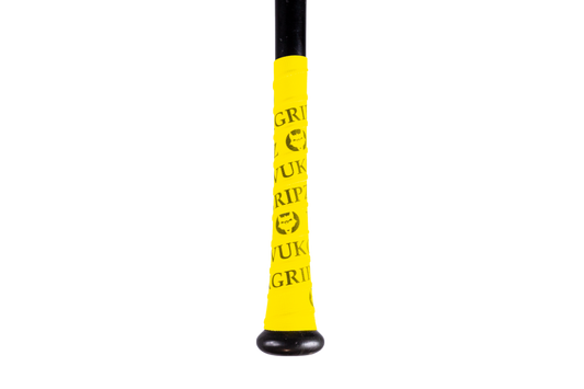 Extra Long Yellow Bat Grip Tape on bat