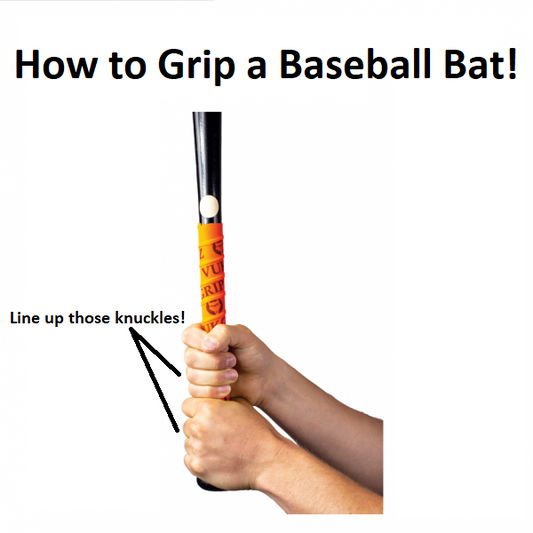 how to grip a bat, gripping the bat, gripping a bat