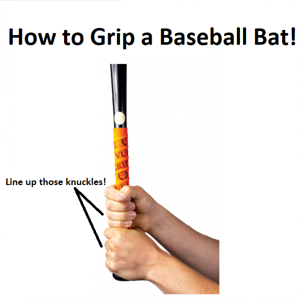 how to grip a bat, gripping the bat, gripping a bat