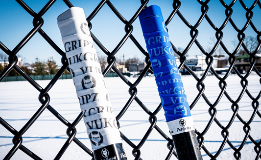 blue hockey stick tape and white hockey stick tape 