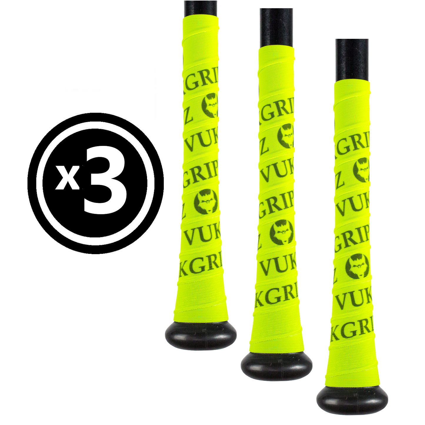 3-Pack of Legacy Bat Grip Tape, Bat Wraps, Batting Grips