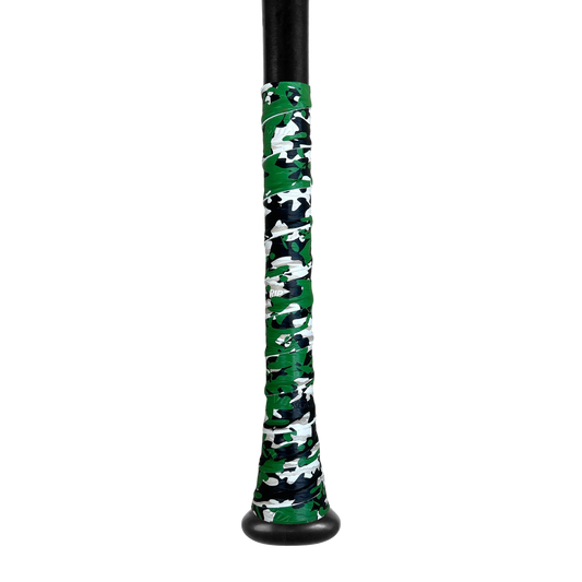 Classic Black, Green & White Camo Bat Grip