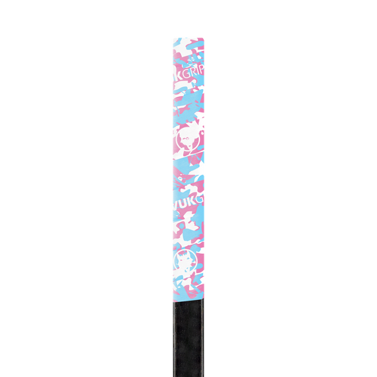 Cotton Candy Camo Baby Blue and Pink Hockey Tape. Thin hockey stick grip tape that is reusable and American Made. 