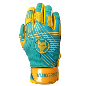 Prowler Teal & Yellow Batting Gloves