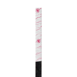 A roll of high-quality Pulse White with pink hockey grip tape, designed for superior grip and durability, displayed on a clean hockey stick. The hockey stick grip tape features an unmatched texture, ideal for securing your hands for improved puck control, with premium materials made in the USA.