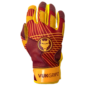 Prowler Maroon & Yellow Batting Gloves