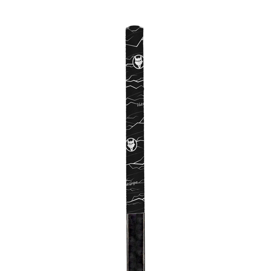 Pulse Black with White Lacrosse Tape – VukGripz