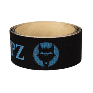 Black Bat Grip Tape with Baby Blue VukGripz logo, baseball bat grip tape