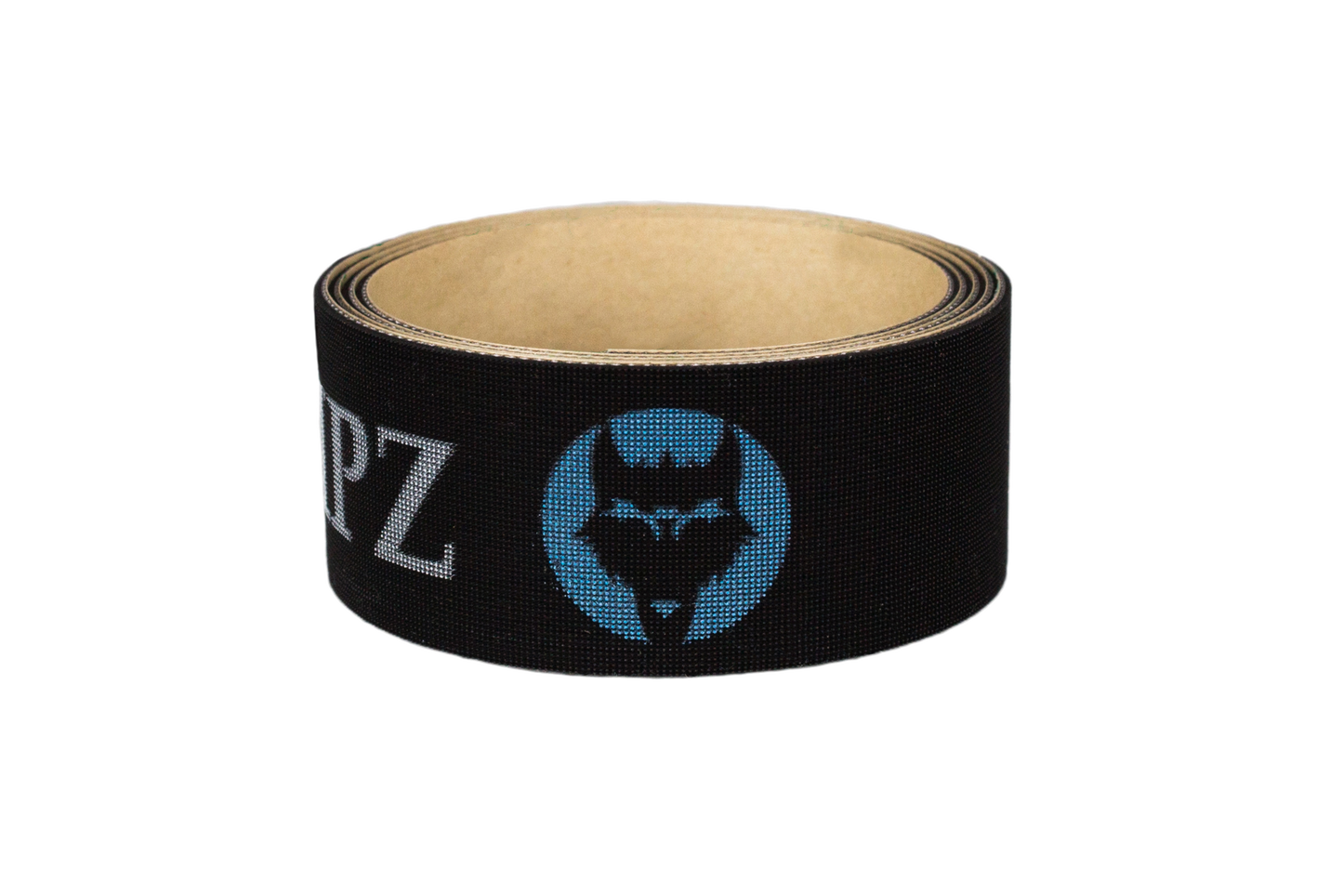 VukGripz Black Bat Grip Tape with Blue and White logos, Thin, and Durable on roll bat tape