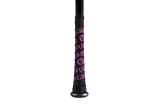 Black Bat Grip Tape with Pink VukGripz logo on bat tape