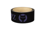 VukGripz Black Bat Grip Tape with Purple logos is American Made, Thin, and Durable on roll bat tape