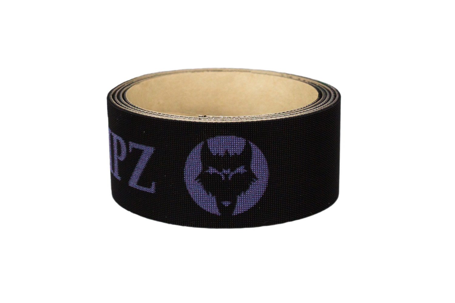 VukGripz Black Bat Grip Tape with Purple logos is American Made, Thin, and Durable on roll bat tape