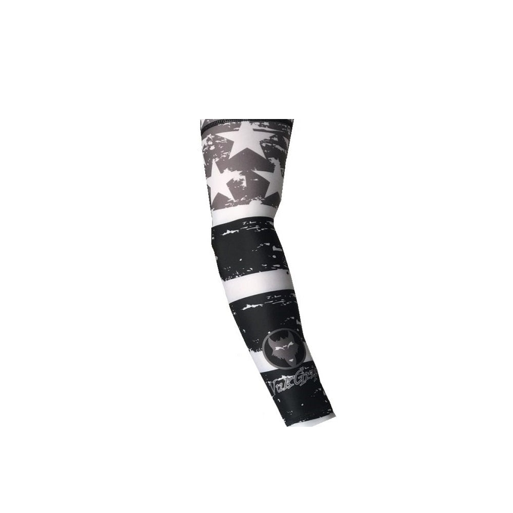 Black and white stars and stripes arm sleeve