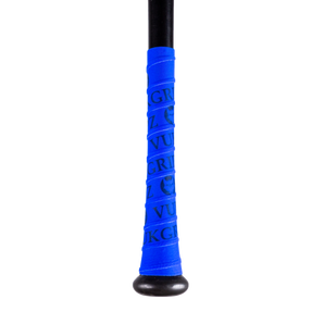 Blue Baseball Bat Grip Tape with Black VukGripz logos bat tape