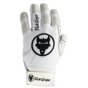 Howler White Baseball & Softball Batting Gloves Front View
