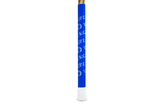 VukGripz Blue Lacrosse Stick Tape with White logos