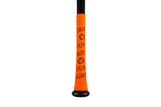 Extra Long Neon Orange Bat Grip Tape on bat