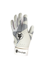 VukGripz Prowler White Baseball Batting Gloves and Softball Batting Gloves