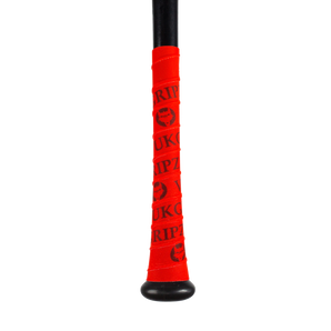 VukGripz Red Baseball Bat Grip Tape with Black and Softball Bat Grip Tape with Black