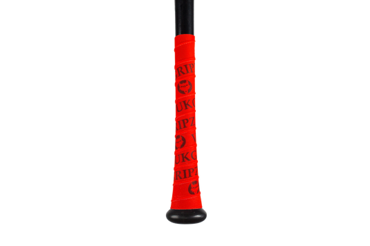 VukGripz Red Baseball Bat Grip Tape with Black and Softball Bat Grip Tape with Black
