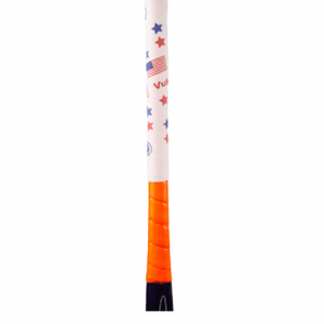American Flag Field Hockey Grip. White Field Hockey overgrip with USA stars