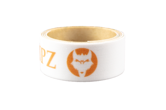 VukGripz White Lacrosse Tape with Orange Designs