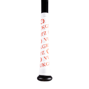 VukGripz White Baseball and Softball Bat Grip Tape with Red Designs