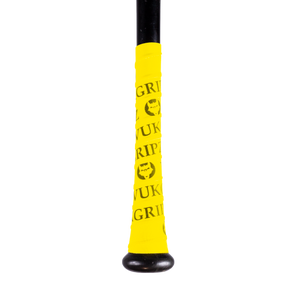 Extra Long Yellow Bat Grip Tape on bat