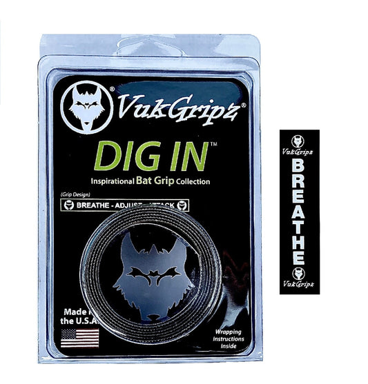 Dig In Bat Grip Tape: Breathe - Adjust - Attack
