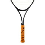 Neon Orange Tennis Racquet Overgrip with Black VukGripz Logos