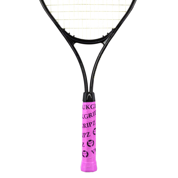 VukGripz Pink Tennis Overgrip with Black Logos