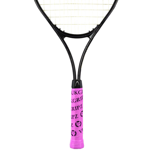 VukGripz Pink Tennis Overgrip with Black Logos